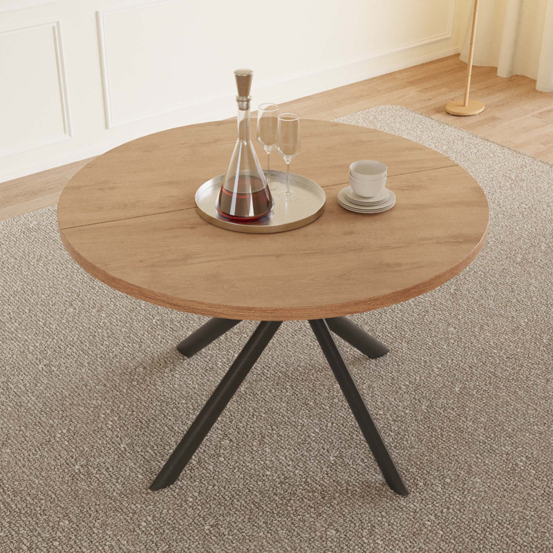 Table de salle à manger Riella pour 4 personnes, Chêne