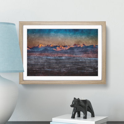 Alaskan Mountains At Dusk - Picture Frame Painting Print