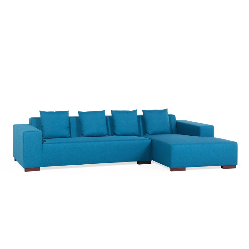 Cronin 4 Seater Corner Sofa , Dark blue, Right