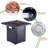 28In Outdoor Propane Fire Pit Table, 50,000BTU, Outside Gas Dinning Fire Table With Lid, Rattan & Wicker-Look, Lava Stone, ETL Certification, With Adjustable Flame Apply To Garden Patio Backyard-572825093