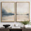 «Landscape Abstract Shapes Illustration», reproduction encadrée sur toile 2 pièces-91069266-91069267