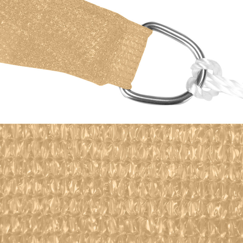 Beige 10' x 13' Rectangle HDPE Sun Shade Sail