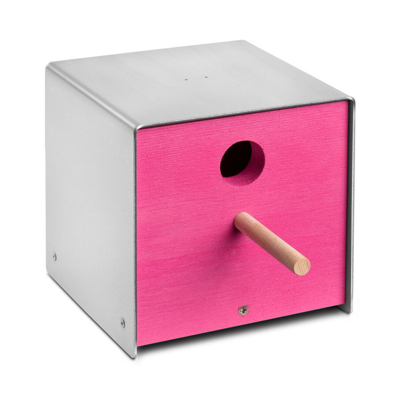 Nesting Box Mounted Birdhouse, Pink