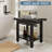  HDPE 22.75”W Shower Bench Moisture-proof and Mildewproof Shower Stool 350lbs Capacity Towel Rack With Non-slip Design and Storage Shelf,Black