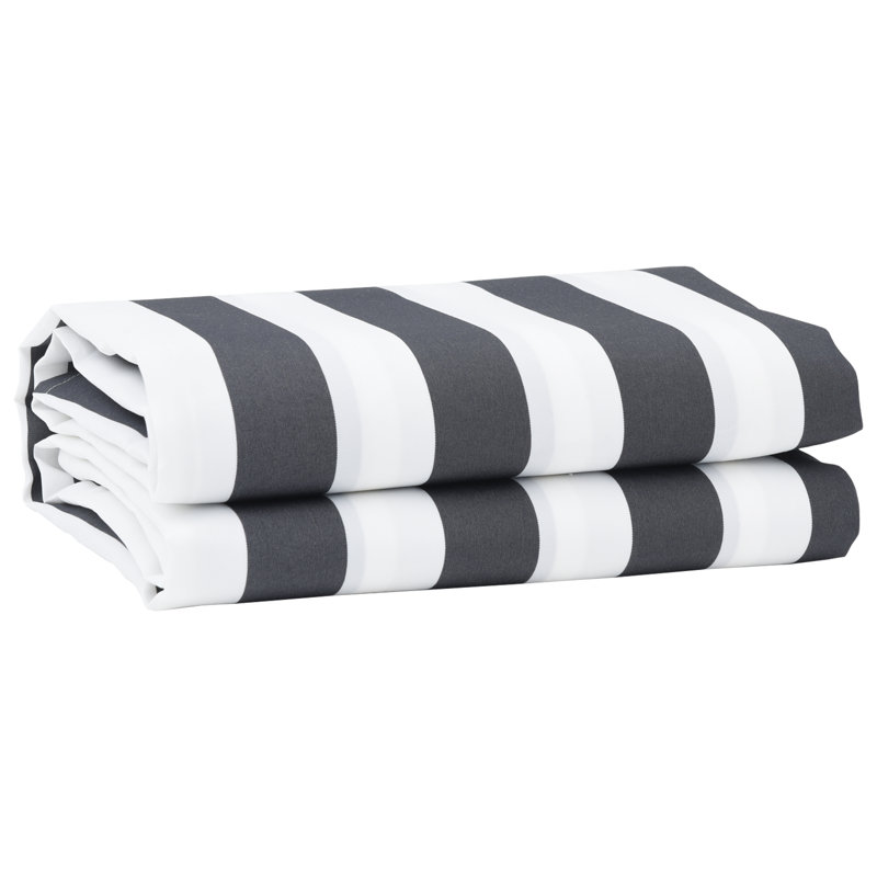 House Of Hampton Retractable Patio Awning, White/Anthracite Striped, 300 cm W x 200 cm D