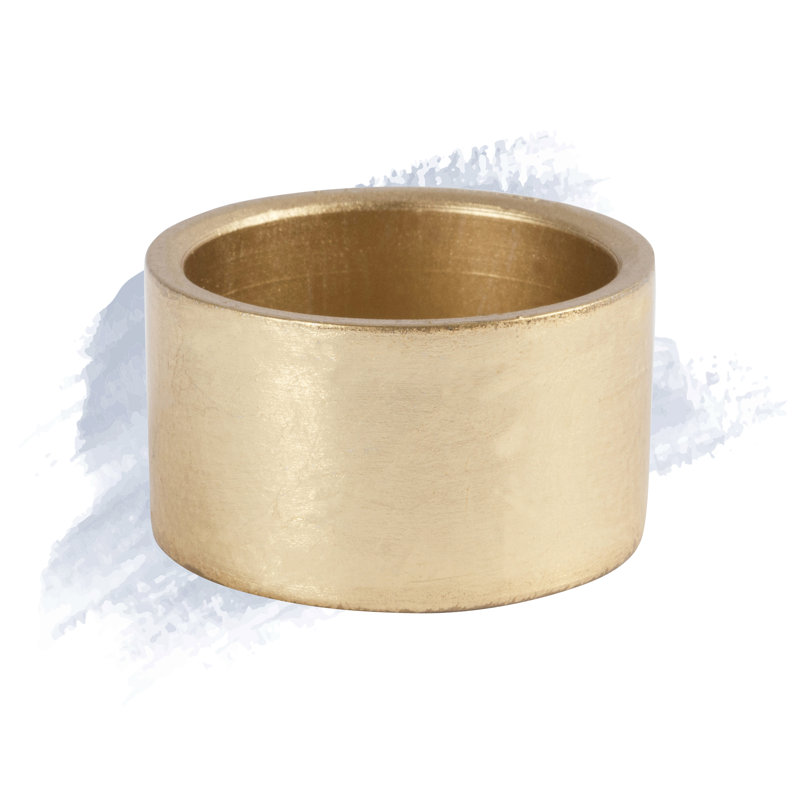Rond de serviette rond en acrylique peint, Or