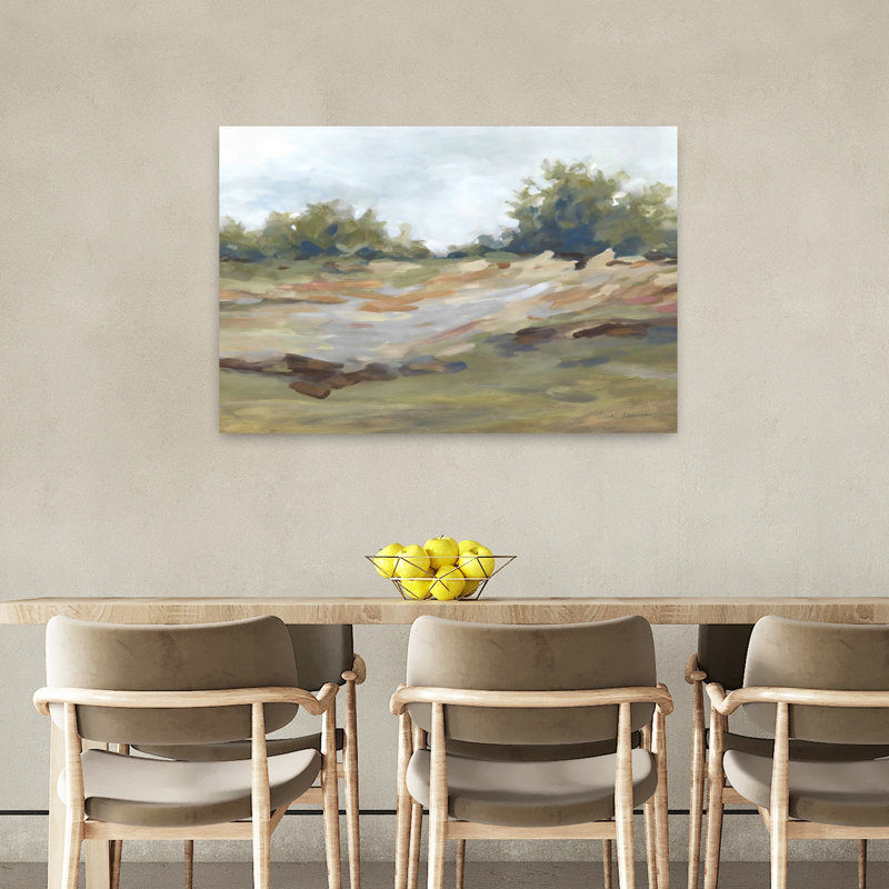 «Still Autumn Abstract Contemporary Serene Forest Landscape», reproduction d'art murale, 24" H x 36" W