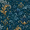 Rouleau de papier peint pelez et collez amovible bleu sarcelle victorien l 23,6 po x H 118 po