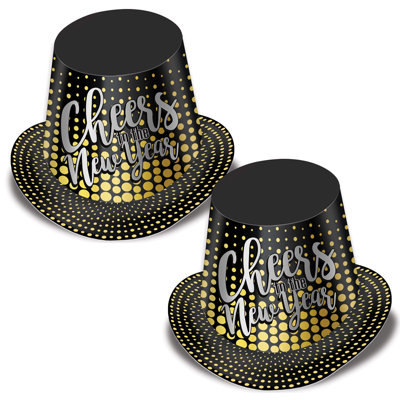 Salut-chapeau argenté et doré «Cheers To The NY»