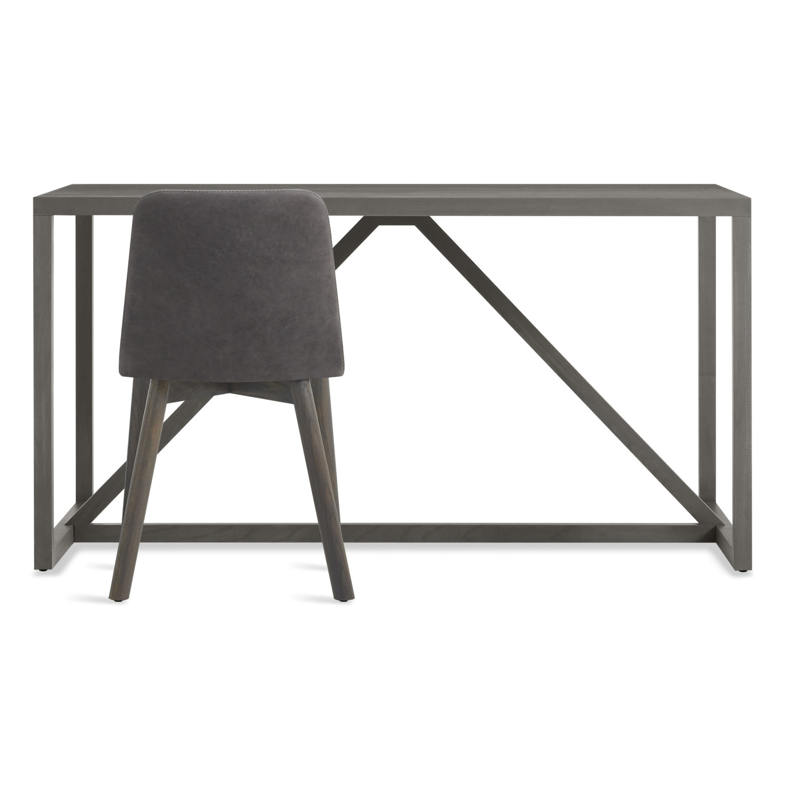 Strut Dining Table, Slate, 35" W x 90" L, Bar (40" Height)