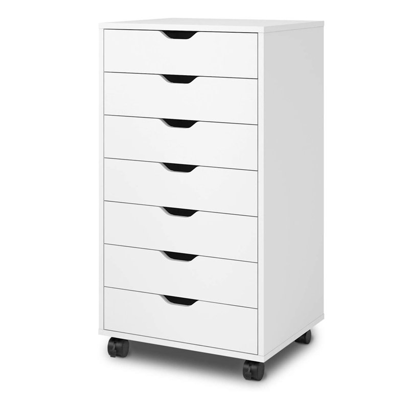 Hamann 48 cm W 7 -Drawer Filing Cabinet, White