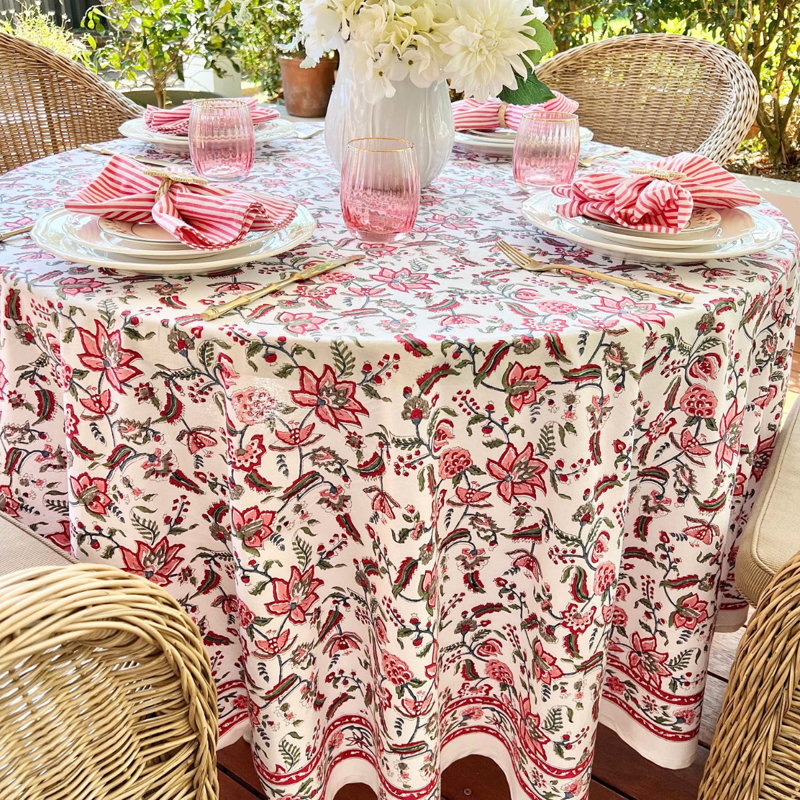Chintz Multicolour Round Tablecloth, 60" Round