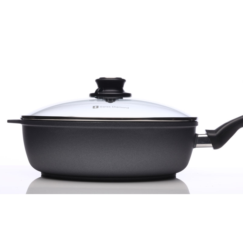Non Stick Aluminum Saute Pan with Lid, 3.8-qt.