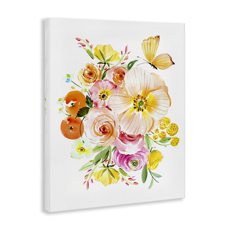 "Varied Flower Bundle", art mural par Enya Todd, H 30 po x l 24 po