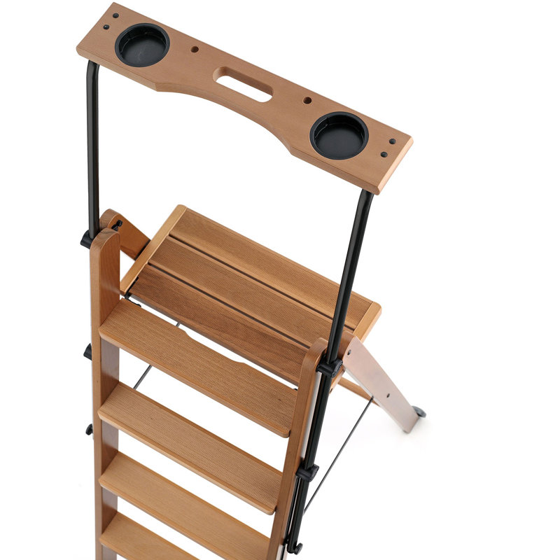 Bella 5 - Step Wood Folding Small Step Ladder