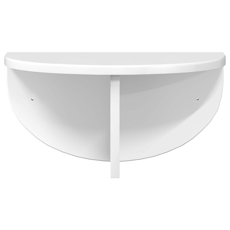 Floating Shelf, 19cm H x 38cm W x 19cm D, High Gloss White