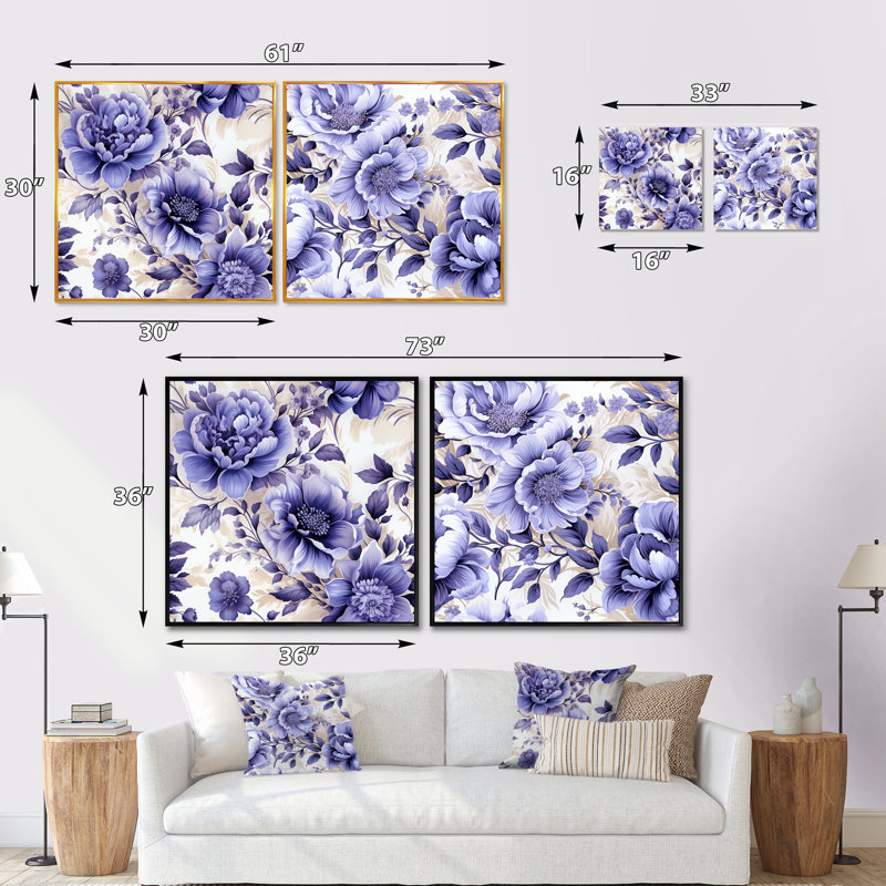 Coastal Victorian Tranquility, Cadre flottant blanc, H 30 po x l 61 po