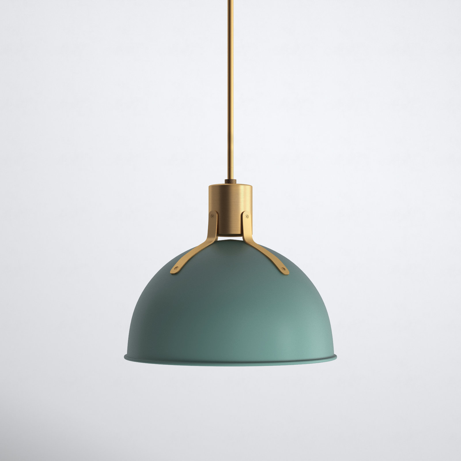 Clendon Dimmable Single Light Pendant, 12.25" H x 14" W x 14" D, Sage Green, Sage Green