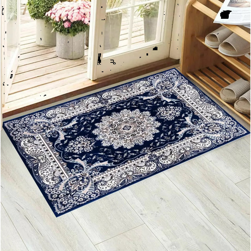 Gianna Floral Indoor Doormat, Blue