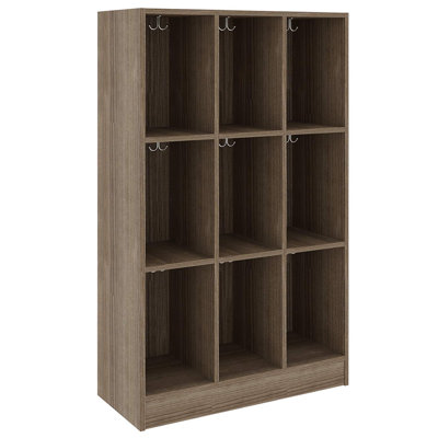 Triple Wide Nine Compartment Classroom Cabinet Locker