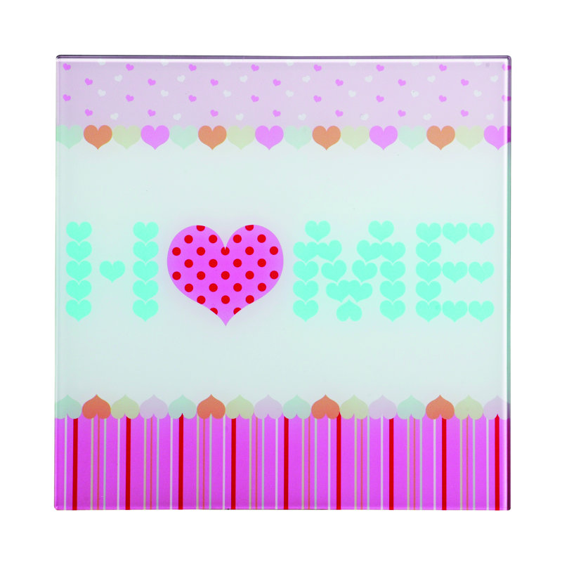 Single Picture Frame Print on Canvas, Pink / Blue