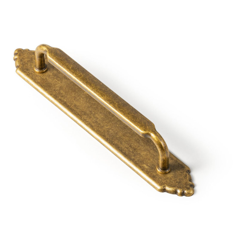 Mediaeval Bar Pull With Backplate(G024) Multipack, 5", Antique Brass