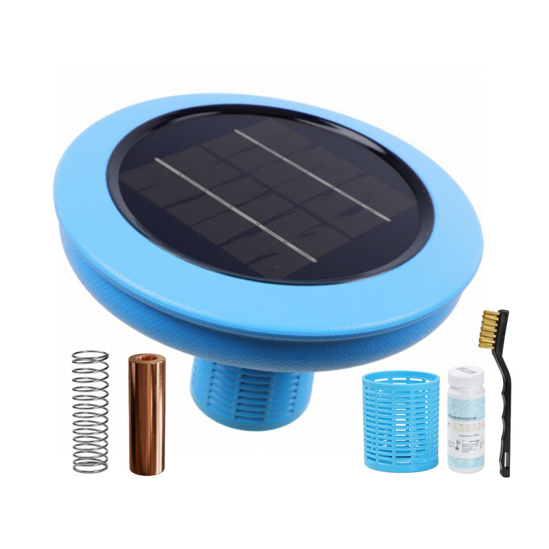 Ioniseur de piscine solaire - Nettoyeur d'ions en cuivre flottant pour piscines, spas et spas