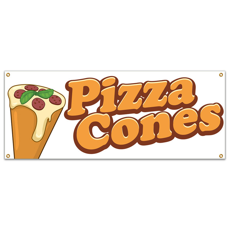 Pizza Cones Banner