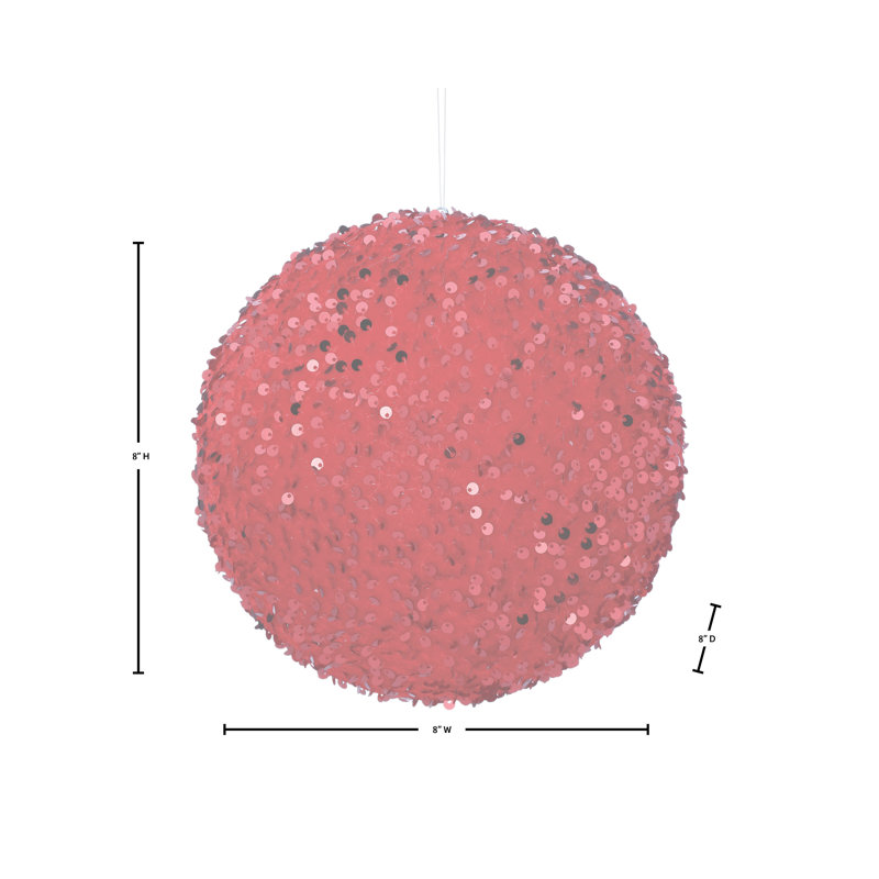 Ornement boule de paillettes 8 " 