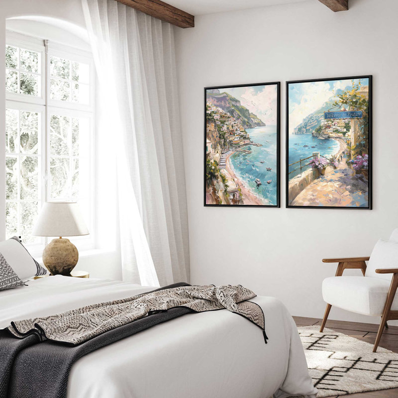 Ensemble 2 pièces Coastal Charm Paradise sur toile par Azure Artisanal Studio, H 38 po x l 52 po x P 1,75 po