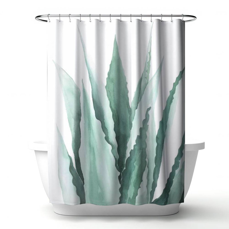 Shower Curtain FL258 – Polyester Shower Curtain, Dye Sublimation Print, 71" W × 74" L