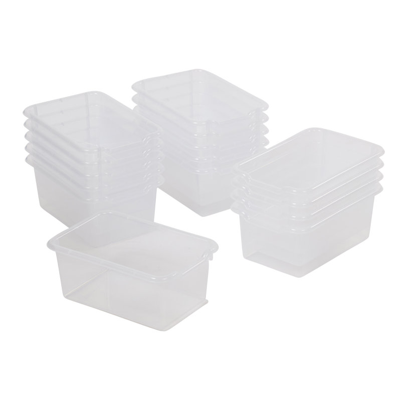 Bacs de rangement en plastique ECR4Kids, Transparent
