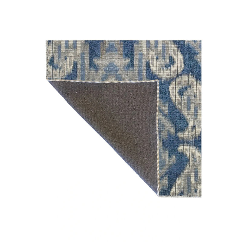Blue Themed Traditional Motif Patterned Vintage Decorative Carpet, Rectangle 2'4" x 4'