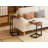 C-Shaped End Table With Charging Station, Adjustable Height Side Table For Couch, Slide Under Sofa Table With AC Outlet And USB Ports For Living Room And Bedroom