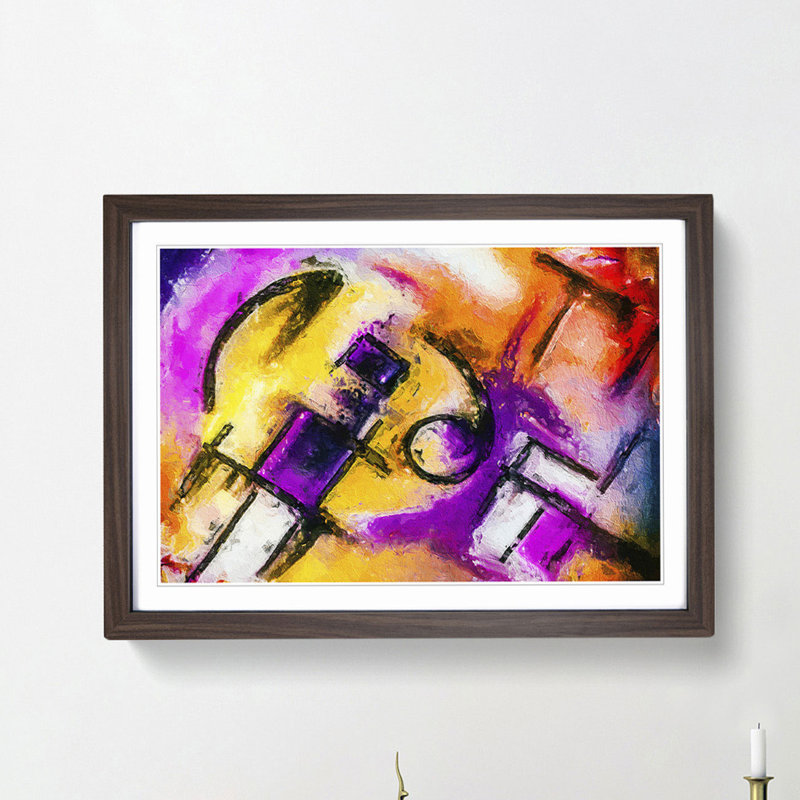 Abstract Vol.56 by S.Johnson - Single Picture Frame Print, Walnut Framed, 24cm H x 33cm W x 2cm D