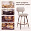 Tabourets de bar Nidovia 63,5 cm (25 po) de hauteur comptoir, pivotants à 360°, dossier bas, revêtement en similicuir, assise rembourrée, pieds en métal et repose-pieds.-2069176731-2069176734