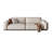 White Genuine Leather Modular Sofa cushion couch