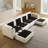 6-Seater U-Shaped Corduroy Sofa Set - with USB Charging Ports, Phone Holders, and Multi-Functional Storage Armrests-1476374792