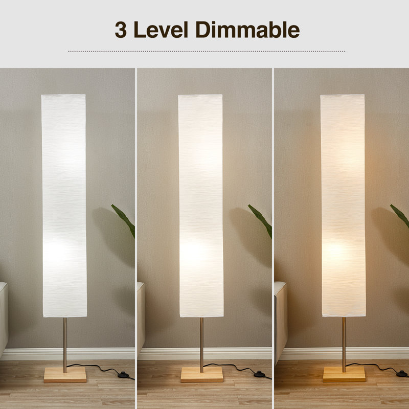 Adeela 65" Floor Lamp for Living Room 3 Way Dimmable LED Floor Lamp Column Floor Lamp