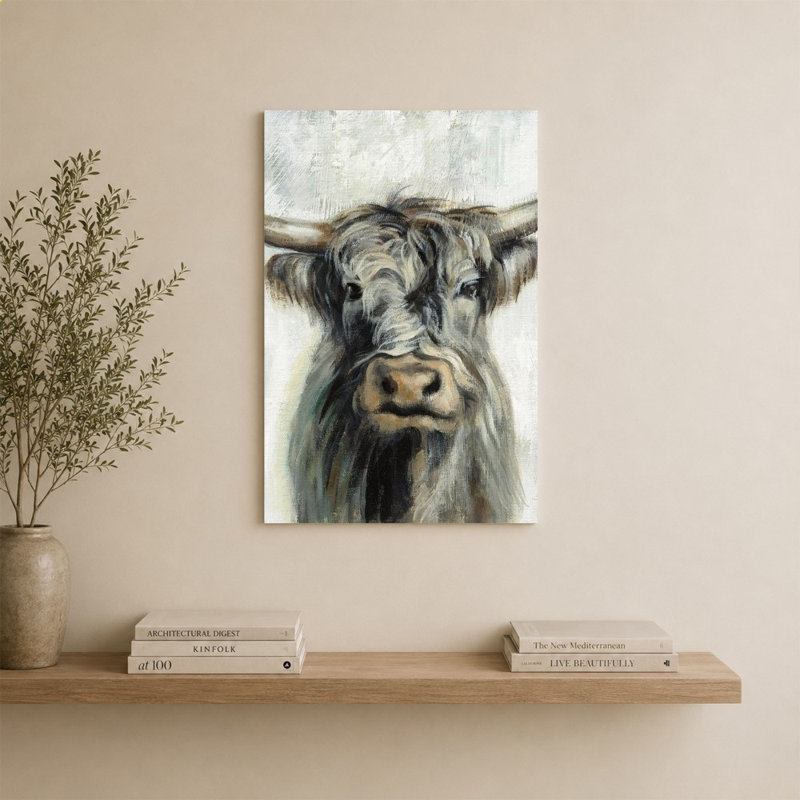 Vache Highland, H 36 po x l 24 po, Ne s’applique pas