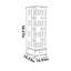 Bibliothèque rotative rétro avec rangement-255196076