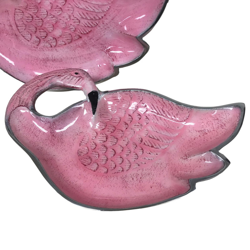 Ensemble de 3 plateaux Flamingo