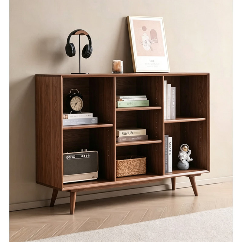 Bibliothèque Minimalist Modern Living,  (3 tablettes) H 33,46 po x l 39,37 po x P 12,6 po, Brun