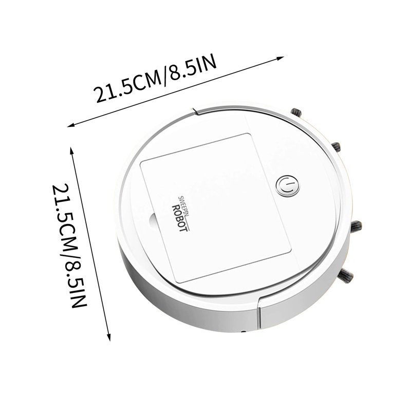 Aspirateur intelligent de nettoyage entièrement automatique USB, White