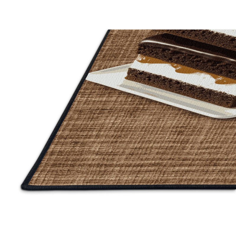  Tapis lavable Sachertorte Desserts, Carré 6 pi