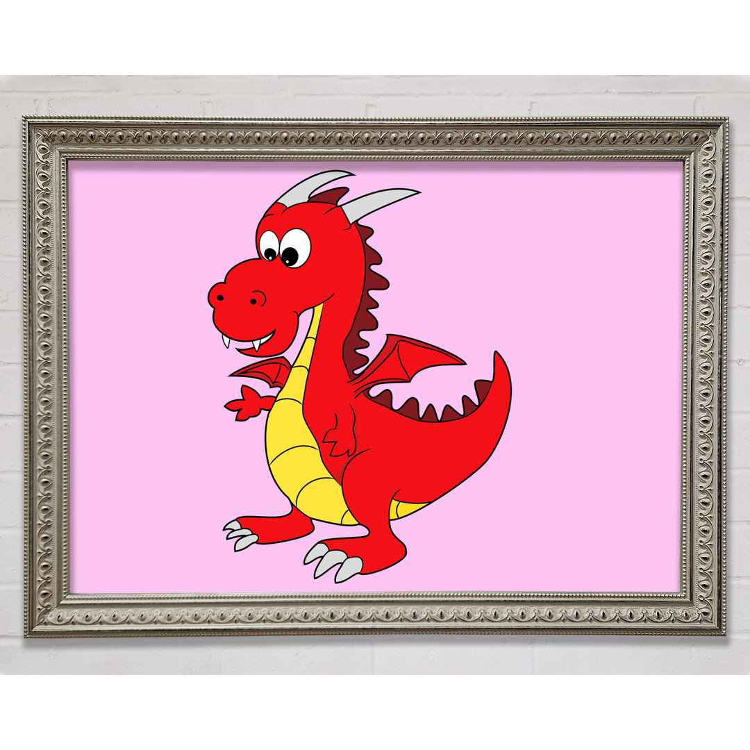 Big Dragon Pink - Einzelner Bilderrahmen Kunstdrucke