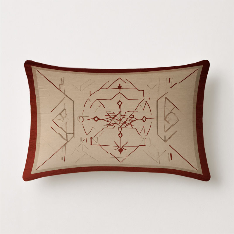 Spatial Matrix Indoor And Outdoor Throw Pillow, Rectangle 14"H x 20"W