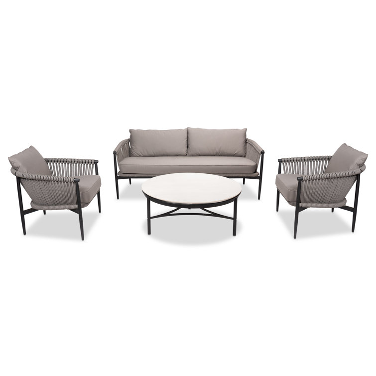 Sasha 4 - Person Patio Conversation Sets with Cushions