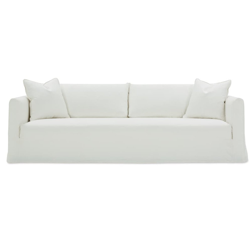 Alana Slipcovered Sofa, Chalk White Cotton Blend