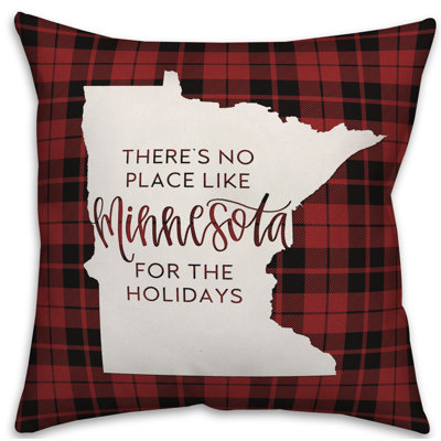  Housse de coussin «It's No Place Like Minnesota for the Holidays»